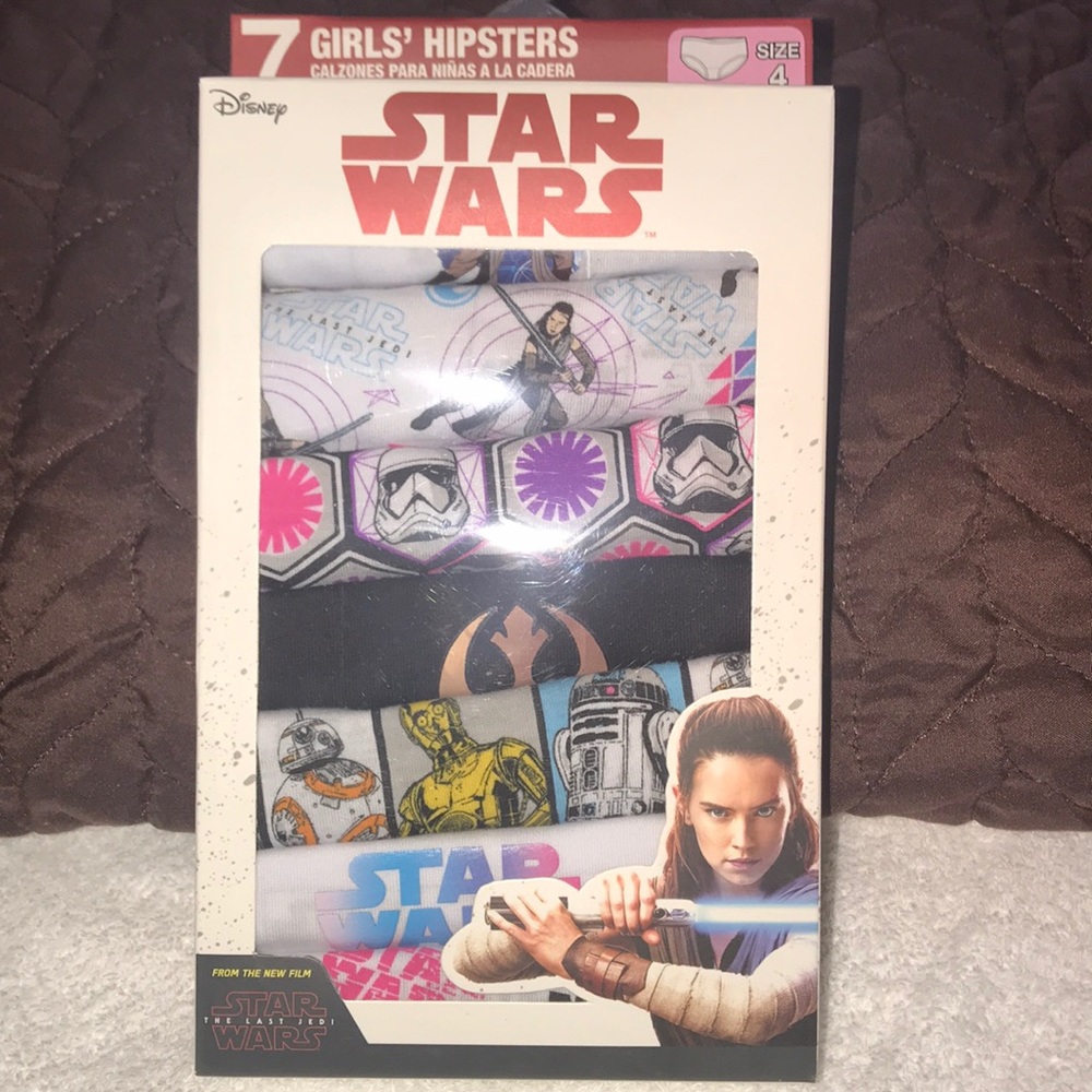 7 Girls’Hipster Star Wars 100% Cotton Underwear